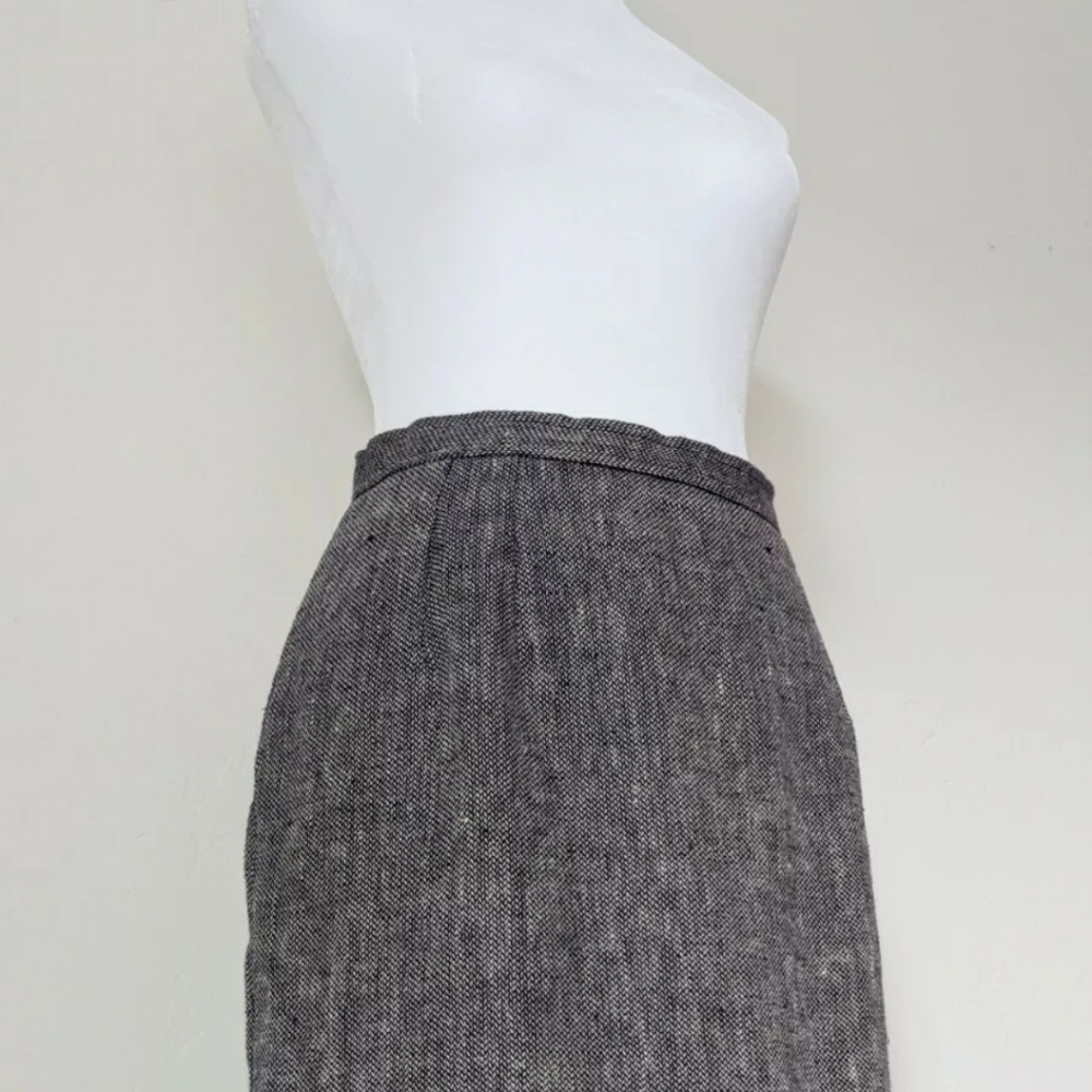 Vintage Oscar De La Renta Tweed Skirt | Couture Designer Retro 1960's - Picture 5 of 8